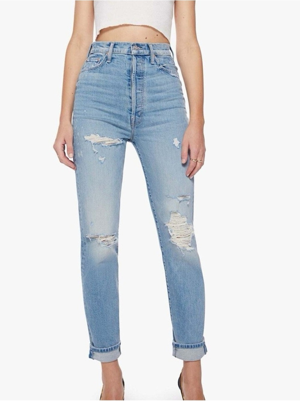 NWT MOTHER SUPERIOR gold label The Tune Up Hover cuff in GTFO.